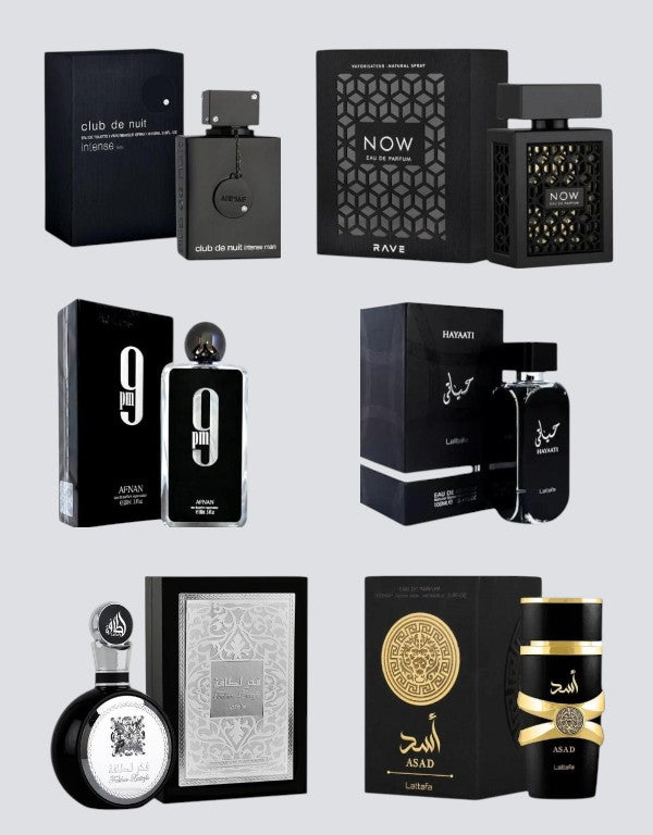 6pc Ultimate Men’s Icon Bundle | Armaf, Afnan & Lattafa Set