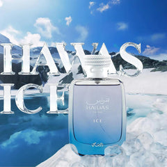 Hawas Ice by Rasasi – 100ml EDP Fresh Aquatic Citrus Cologne for