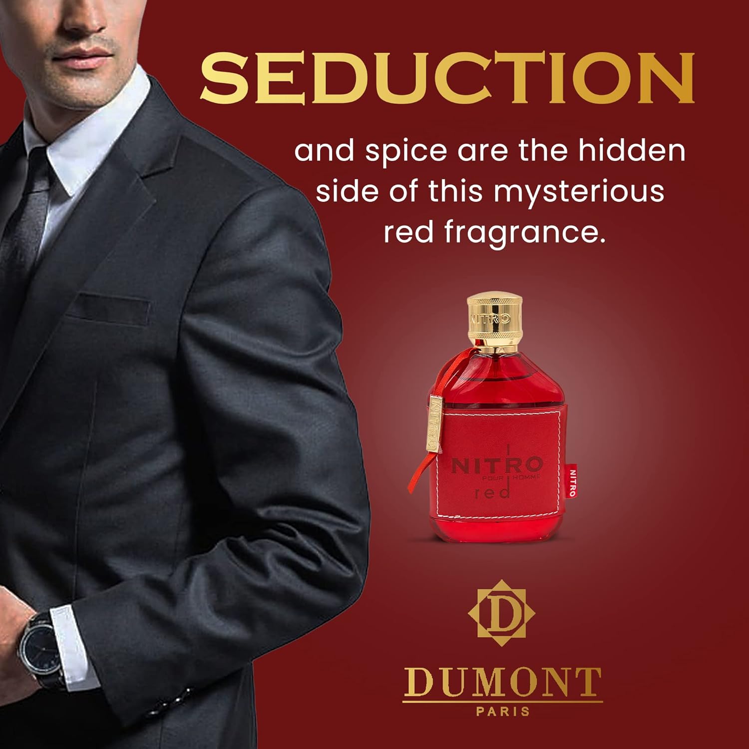 Netro Red Dumont Nitro Red – 100ml EDP | Bold Fruity Woody Fragrance for Men ...